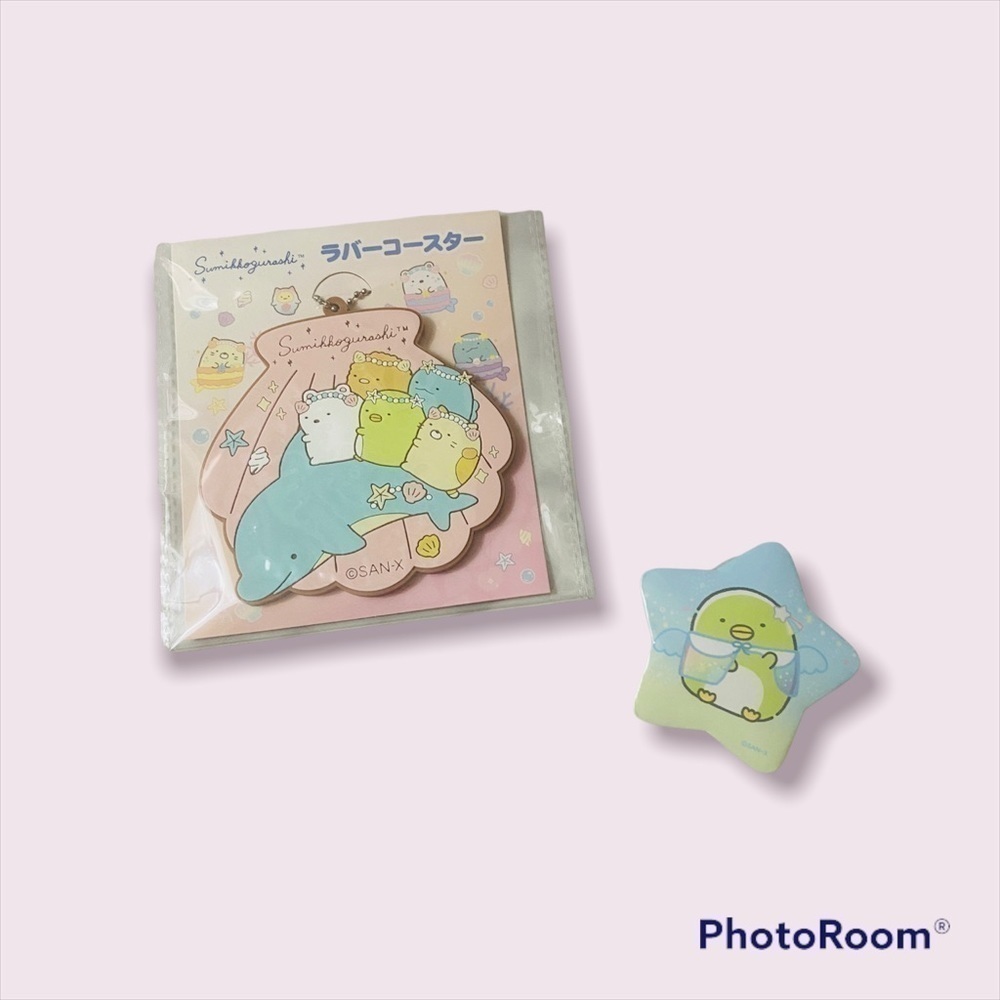 BNIP Sumikko Gurashi Keychain and Badge